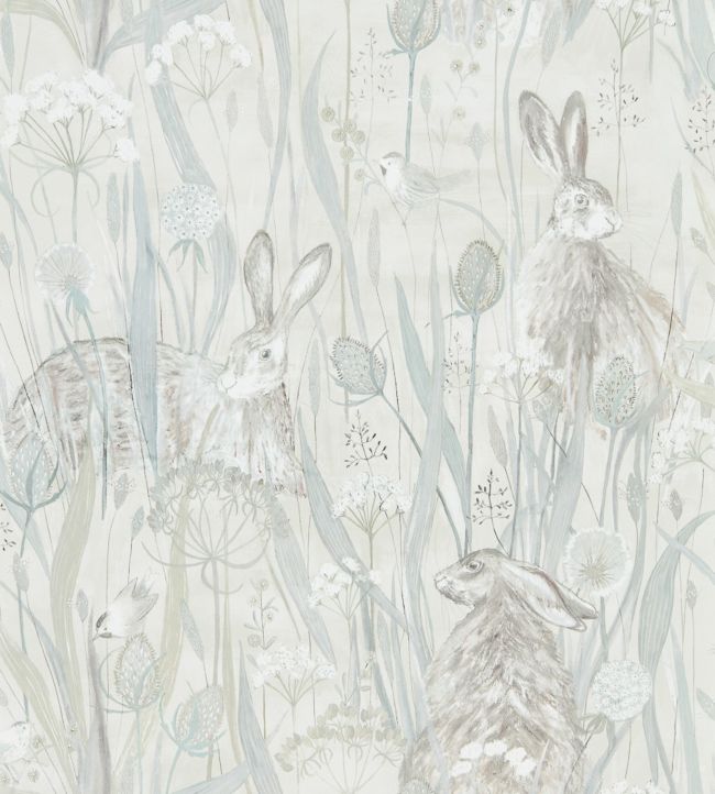 Dune Hares Wallpaper - Mist/Pebble - DEBB216518 - Sanderson