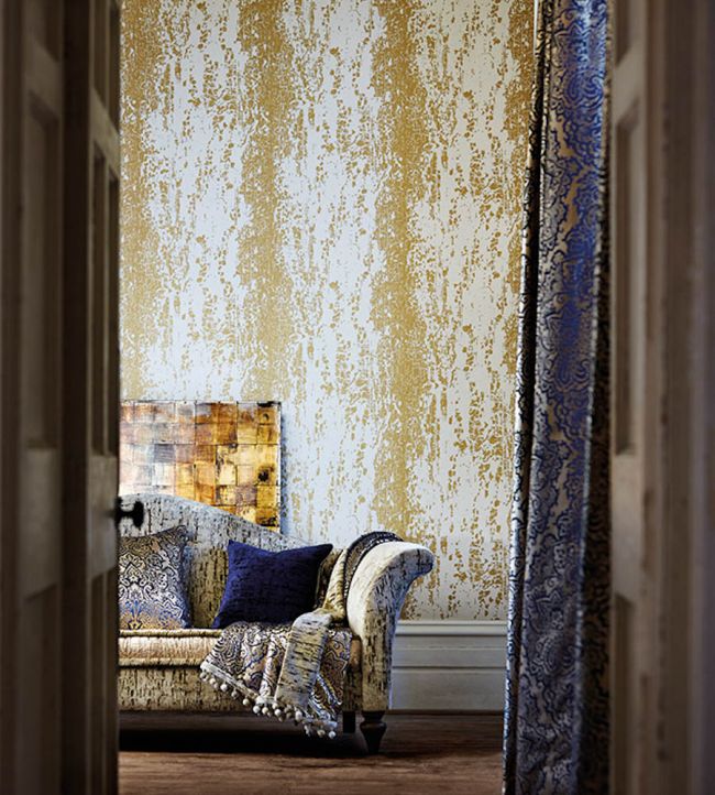 Eglomise Wallpaper - Gold - HLEO110622 - Harlequin