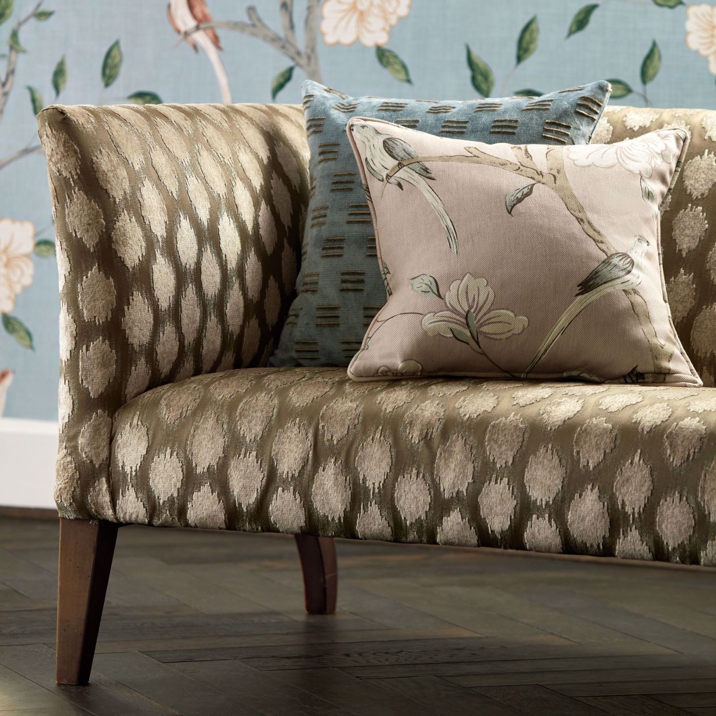 Eleonora Print Wallpaper - Stockholm Blue - ZATW313047 - Zoffany