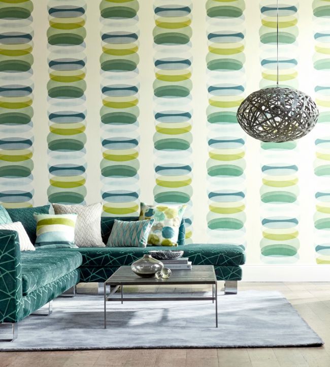 Elliptic Wallpaper - Emerald - HM6W112195 - Harlequin