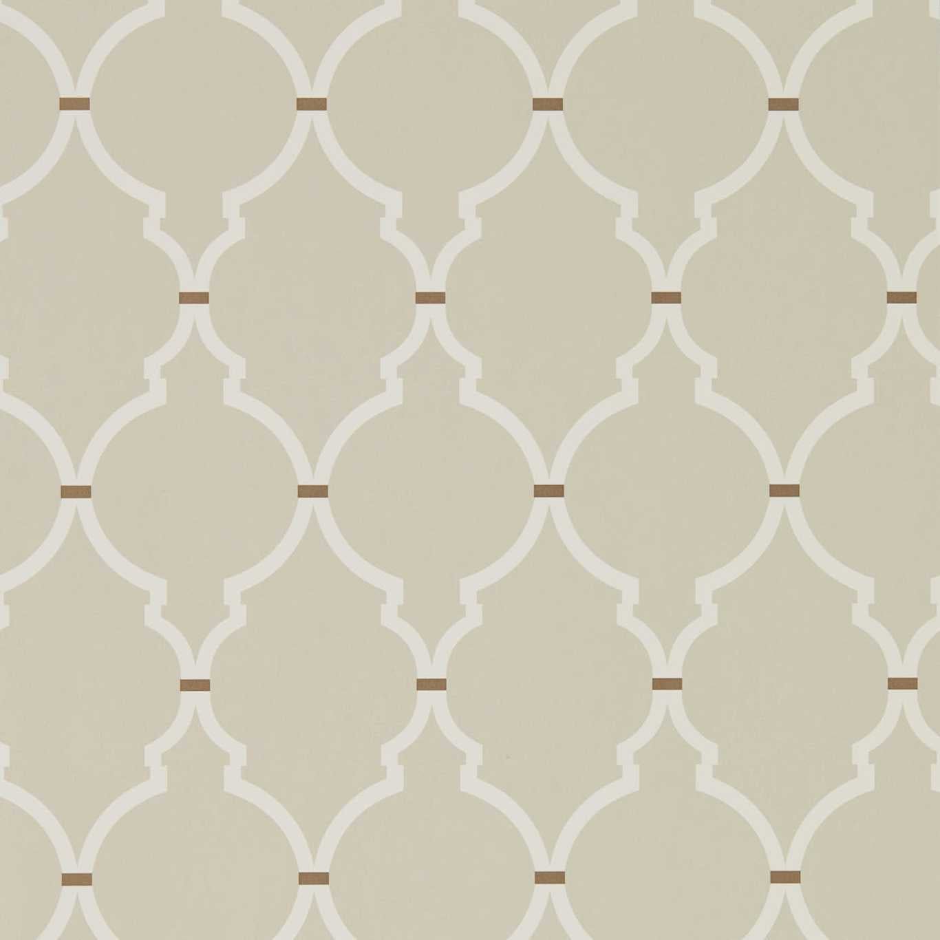 Empire Trellis Wallpaper - Linen/Cream - DART216337 - Sanderson