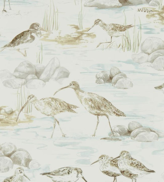Estuary Birds Wallpaper - Mist/Ivory - DEBB216494 - Sanderson