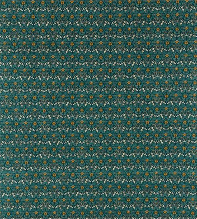 Eye Bright Fabric - Teal - 226598 - Morris & Co