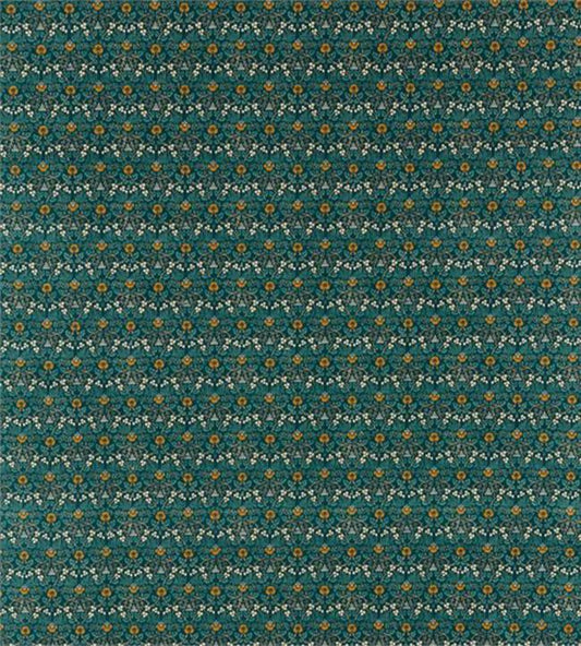 Eye Bright Fabric - Teal - 226598 - Morris & Co