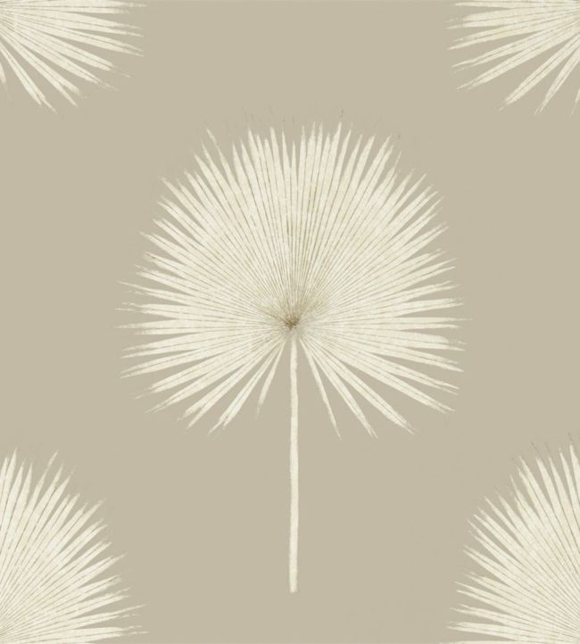 Fan Palm Wallpaper - Linen/Gilver - DGLW216637 - Sanderson