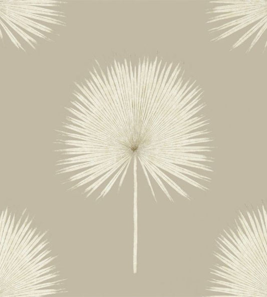 Fan Palm Wallpaper - Linen/Gilver - DGLW216637 - Sanderson