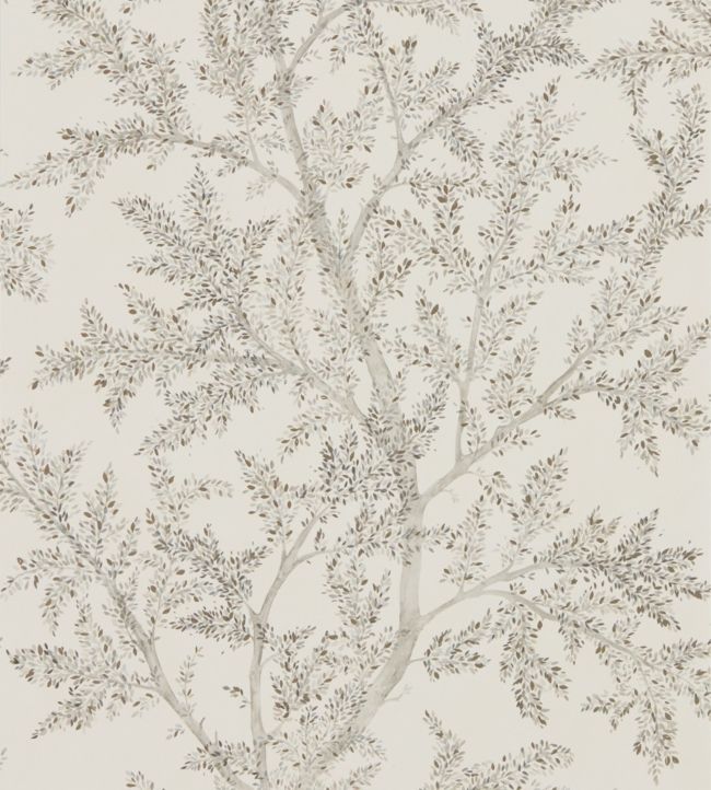 Farthing Wood Wallpaper - Silver - DYSI216612 - Sanderson