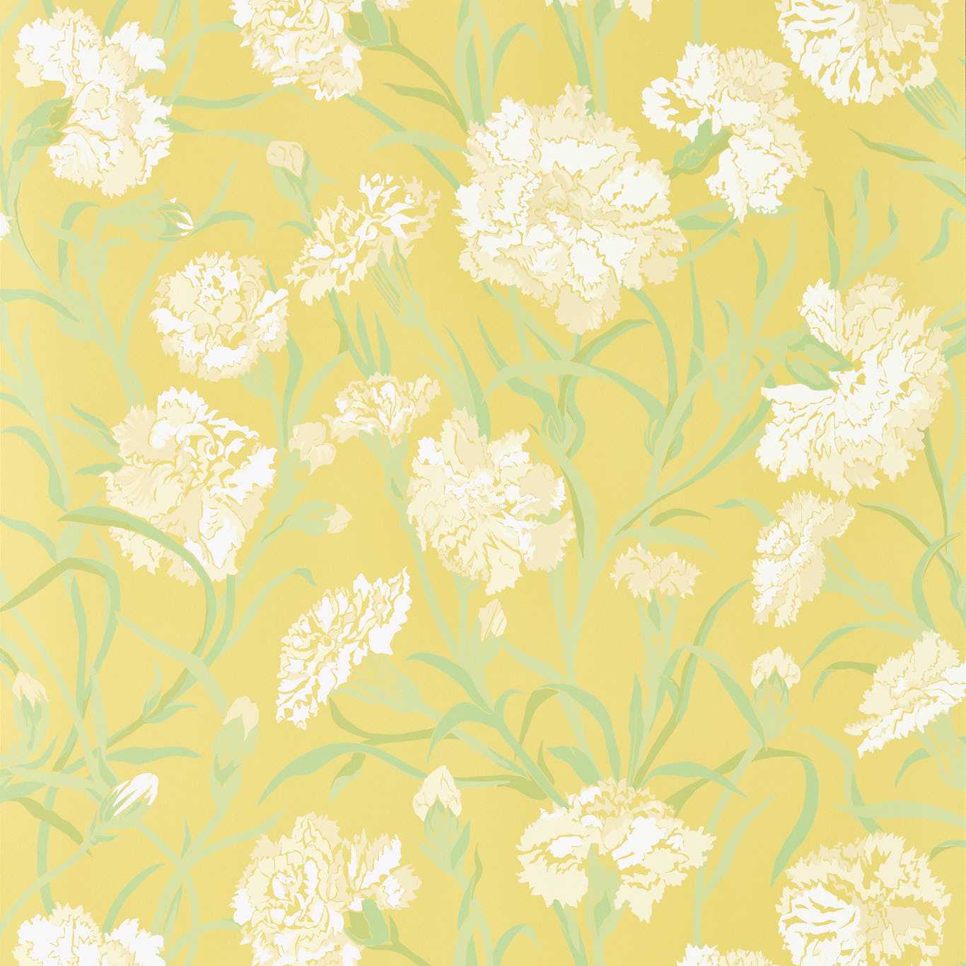 Fleur de Joie Wallpaper - Chalk/Clover/Honey - HRTW113133 - Harlequin