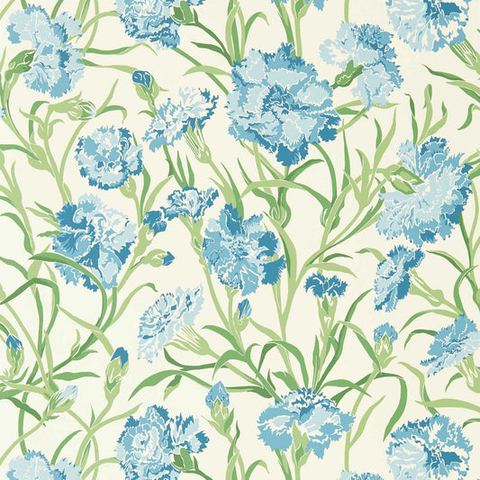 Fleur de Joie Wallpaper - French Blue/Succulent/Soft Focus - HRTW113134 - Harlequin