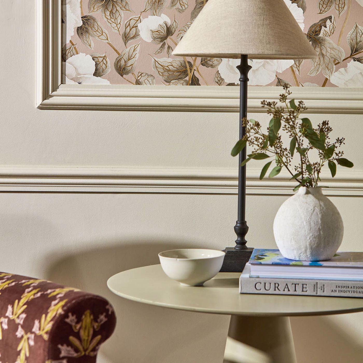 Florent Wallpaper - Positano/Maple/Graphite - HC4W113014 - Harlequin