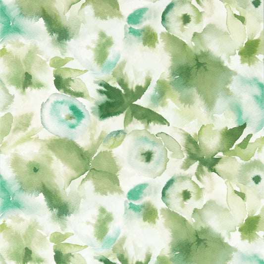 Flores Wallpaper - Clover/Kelly/Aqua - HRTW113137 - Harlequin