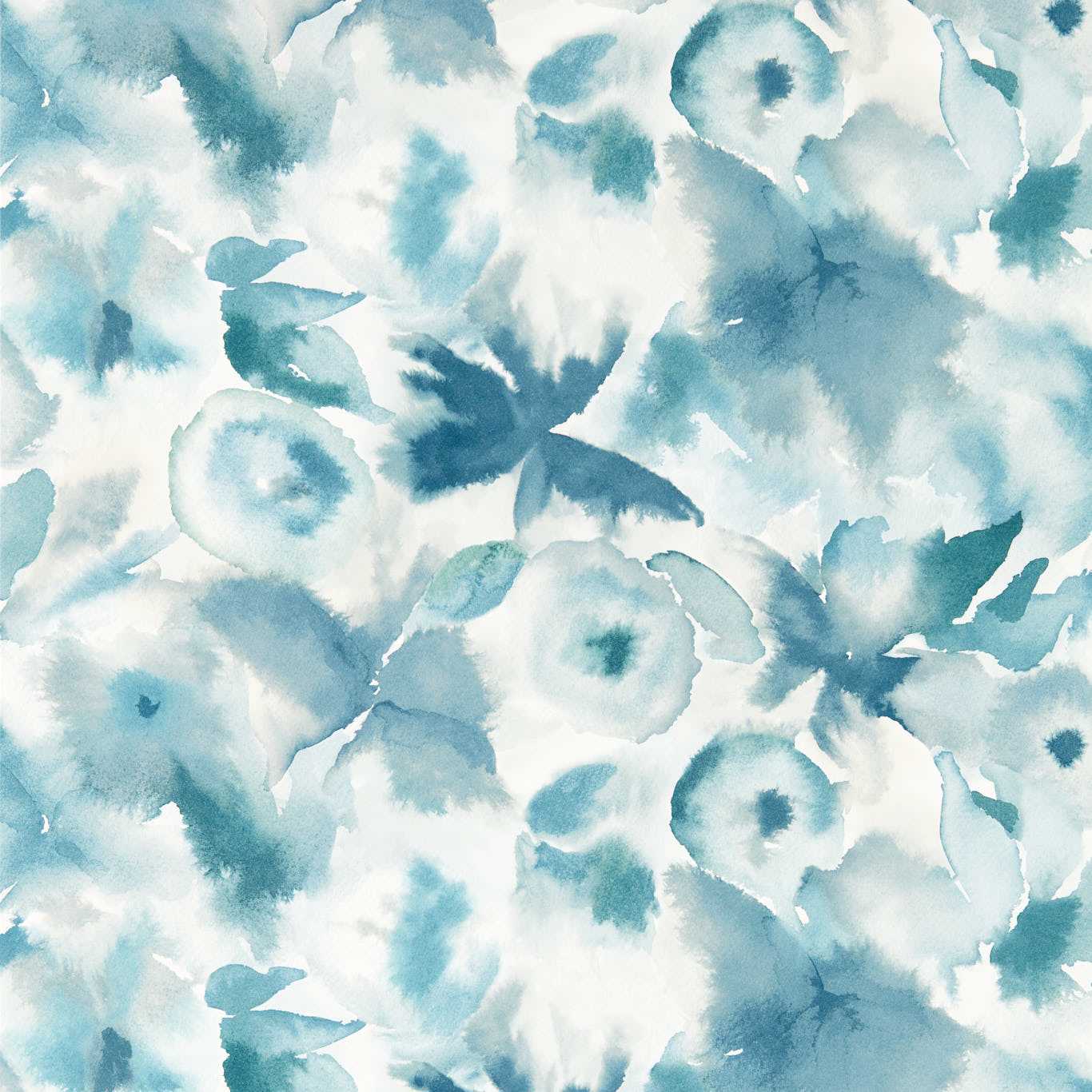 Flores Wallpaper - Cornflower/First Light/Denim - HRTW113138 - Harlequin