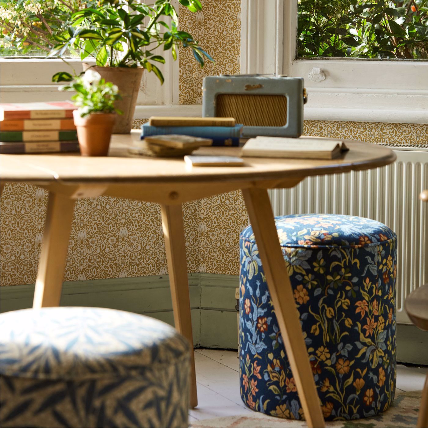 Flowers By May Fabric - Indigo - 237313 - Morris & Co