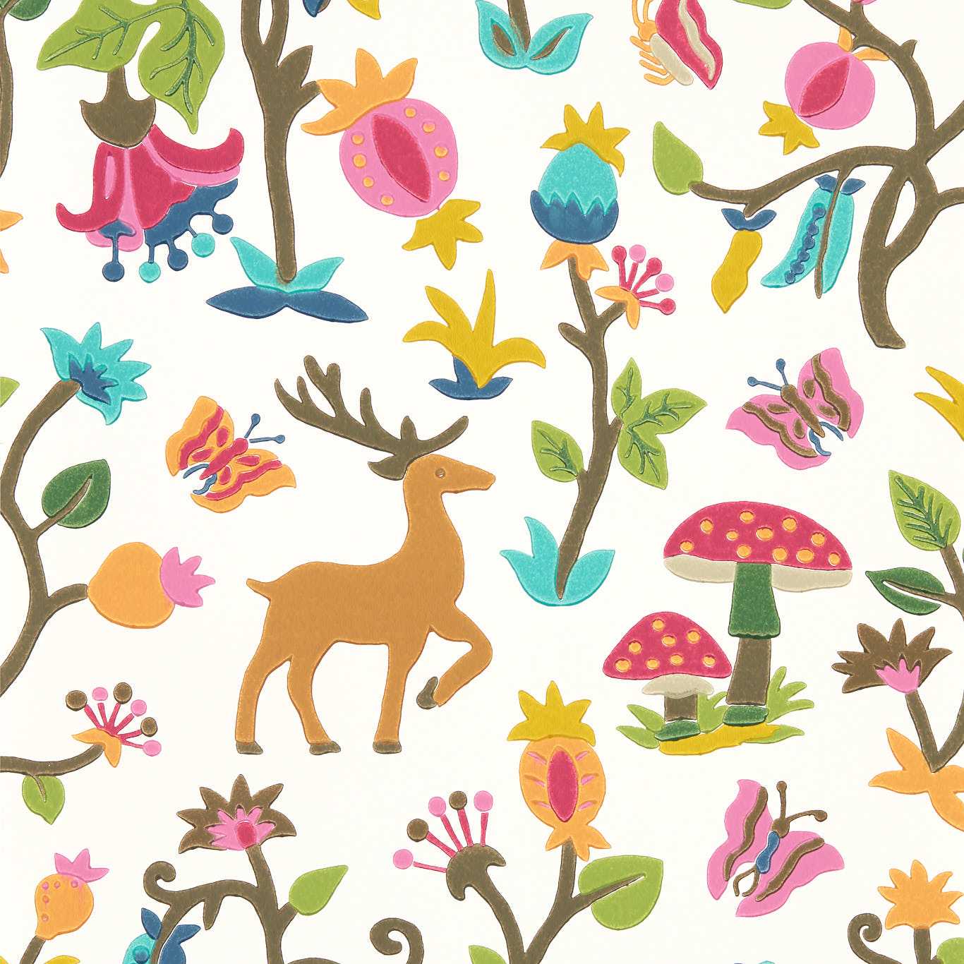 Forest Of Dean Wallpaper - Bright/multi - DABW217217 - Sanderson