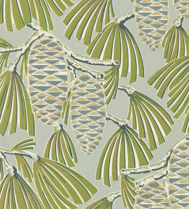 Foxley Wallpaper - Fern Stone - HSAW112126 - Harlequin