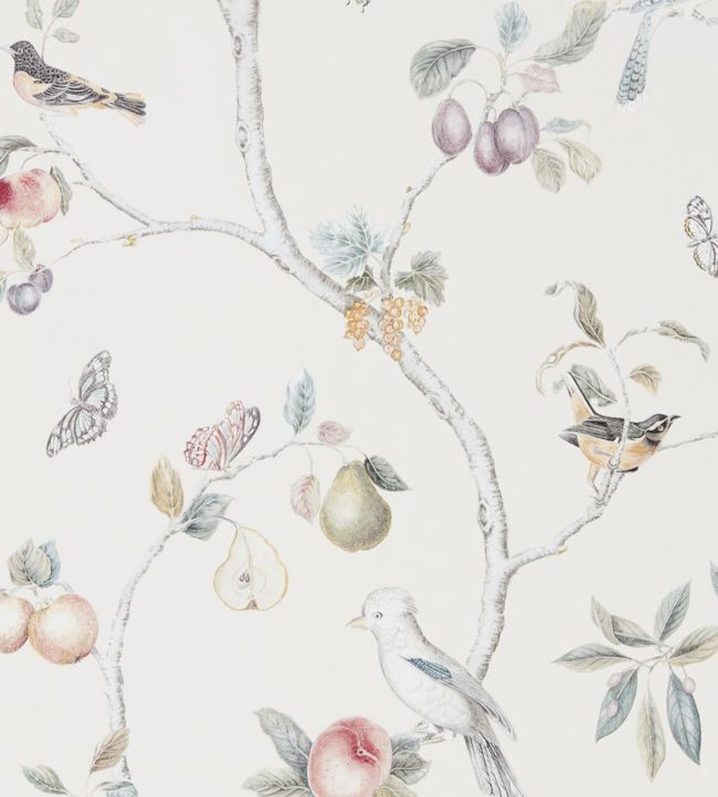 Fruit Aviary Wallpaper - Cream/Multi - DART216314 - Sanderson