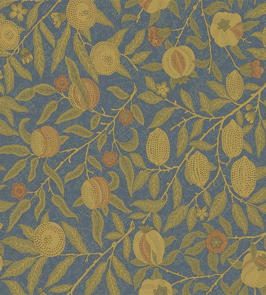 Fruit Fabric - Blue/Thyme - 230284 - Morris & Co