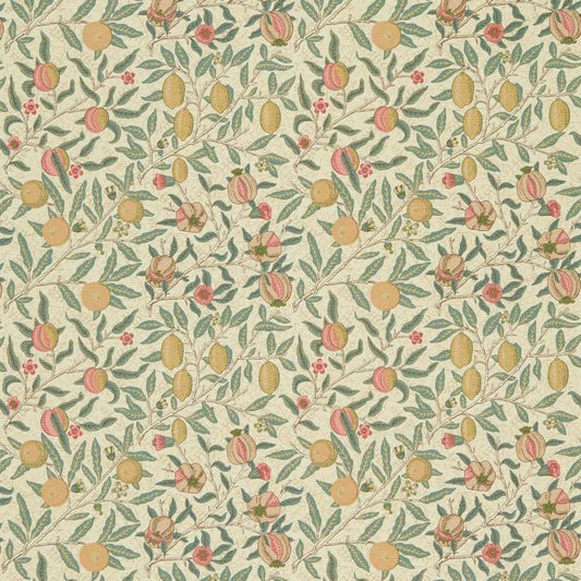 Fruit Fabric - Cream/Teal - DMC1FU205 - Morris & Co