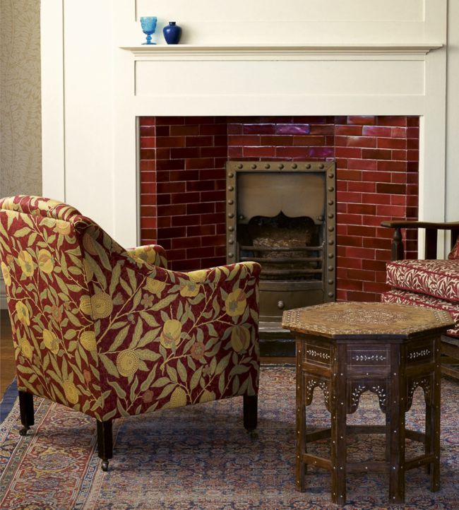 Fruit Fabric - Crimson/Thyme - 230287 - Morris & Co