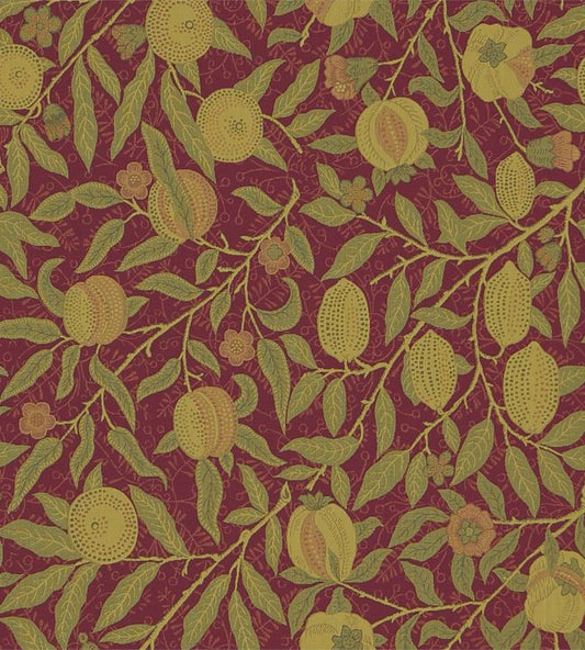 Fruit Fabric - Crimson/Thyme - 230287 - Morris & Co