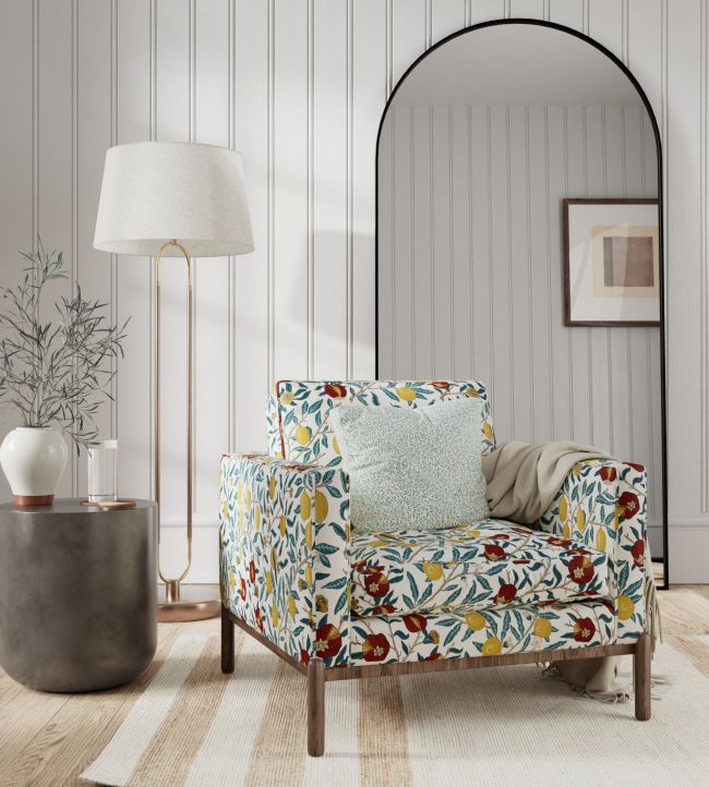 Fruit Fabric - Green Indigo/Madder - 226906 - Morris & Co