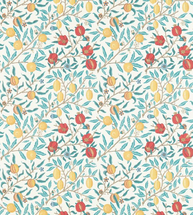 Fruit Fabric - Green Indigo/Madder - 226906 - Morris & Co