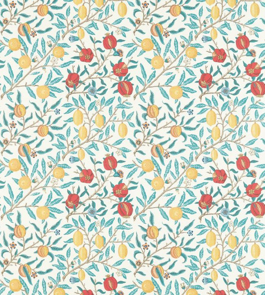 Fruit Fabric - Green Indigo/Madder - 226906 - Morris & Co