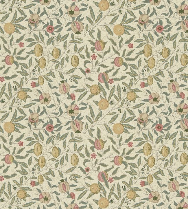 Fruit Fabric - Ivory/Teal - DMCR226447 - Morris & Co