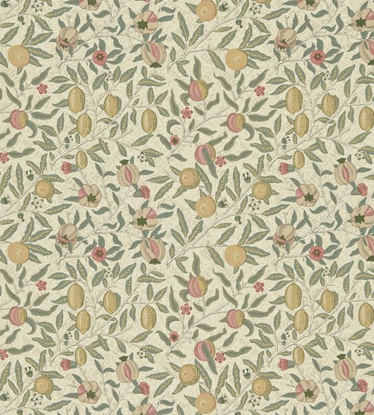 Fruit Fabric - Ivory/Teal - DMCR226447 - Morris & Co