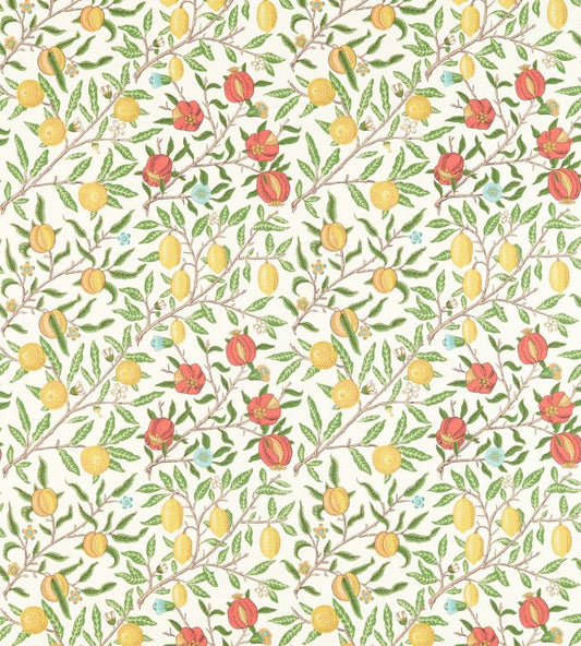 Fruit Fabric - Leaf Green/Madder - 226907 - Morris & Co