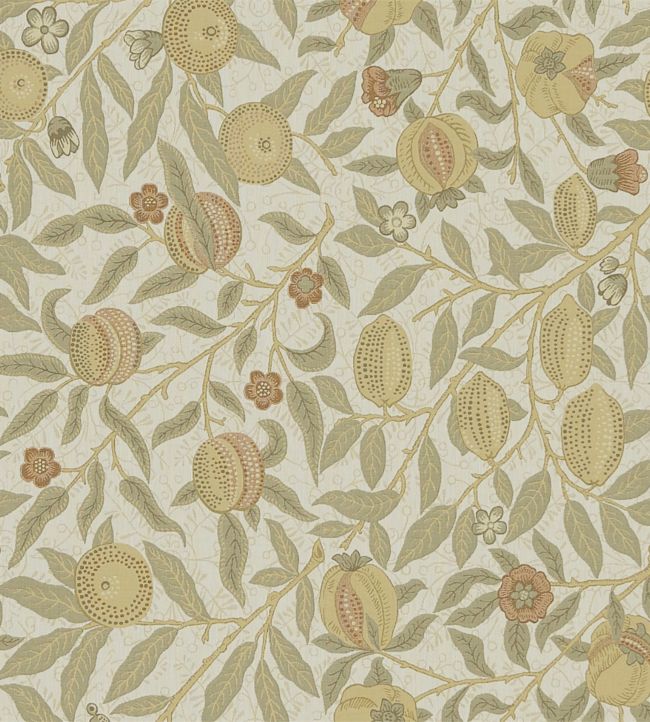 Fruit Fabric - Parchment/Bayleaf - 230285 - Morris & Co