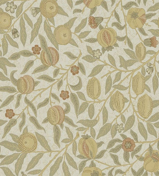 Fruit Fabric - Parchment/Bayleaf - 230285 - Morris & Co