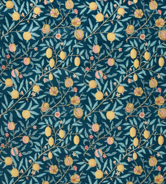 Fruit Velvet Fabric - Indigo/Slate - 236924 - Morris & Co