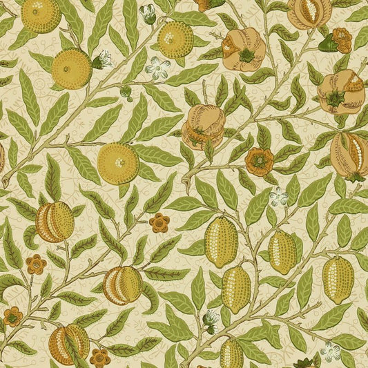 Fruit Wallpaper - Lime/Green/Tan - DGW1FU102 - Morris & Co