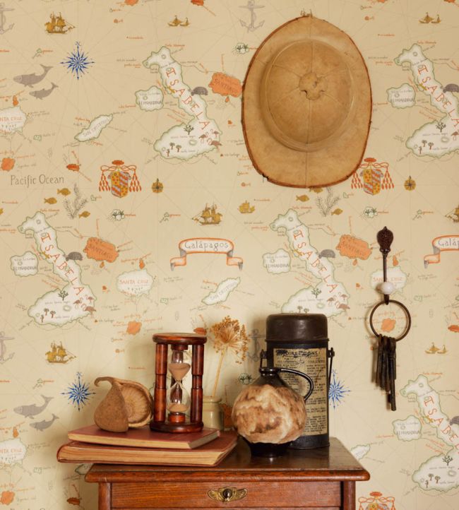 Galapagos Wallpaper - Parchment - DVOY213362 - Sanderson