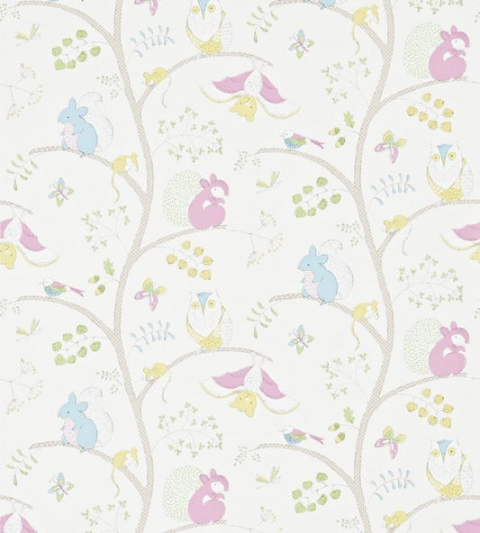 Going Batty Wallpaper - Pink/Blue - DLIT214017 - Sanderson