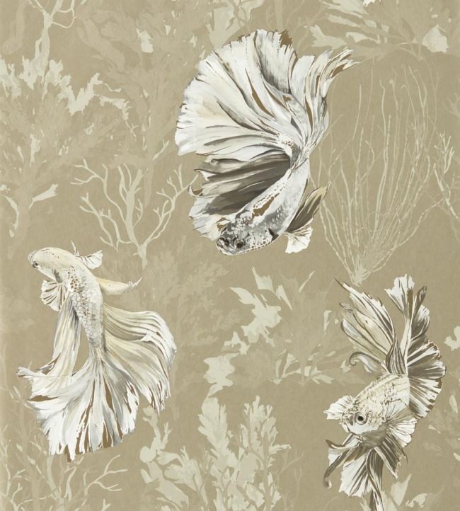 Halfmoon Wallpaper - Gilver/ Tranquility - HTEW112765 - Harlequin
