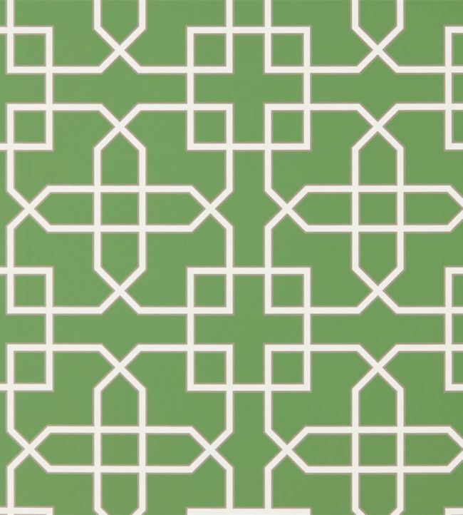 Hampton Trellis Wallpaper - Botanical Green - DGLW216660 - Sanderson