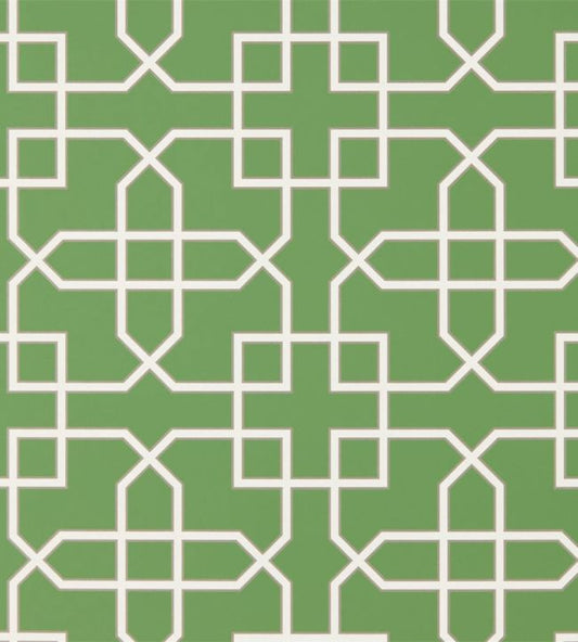 Hampton Trellis Wallpaper - Botanical Green - DGLW216660 - Sanderson