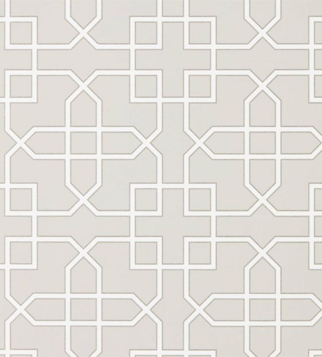 Hampton Trellis Wallpaper - Grey - DGLW216661 - Sanderson