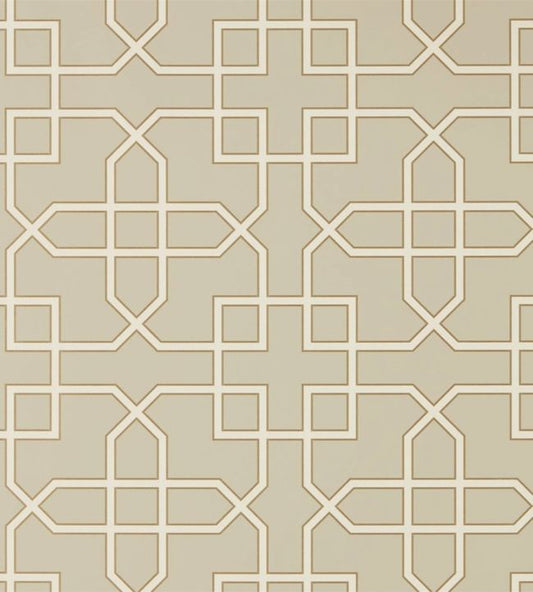 Hampton Trellis Wallpaper - Linen - DGLW216659 - Sanderson