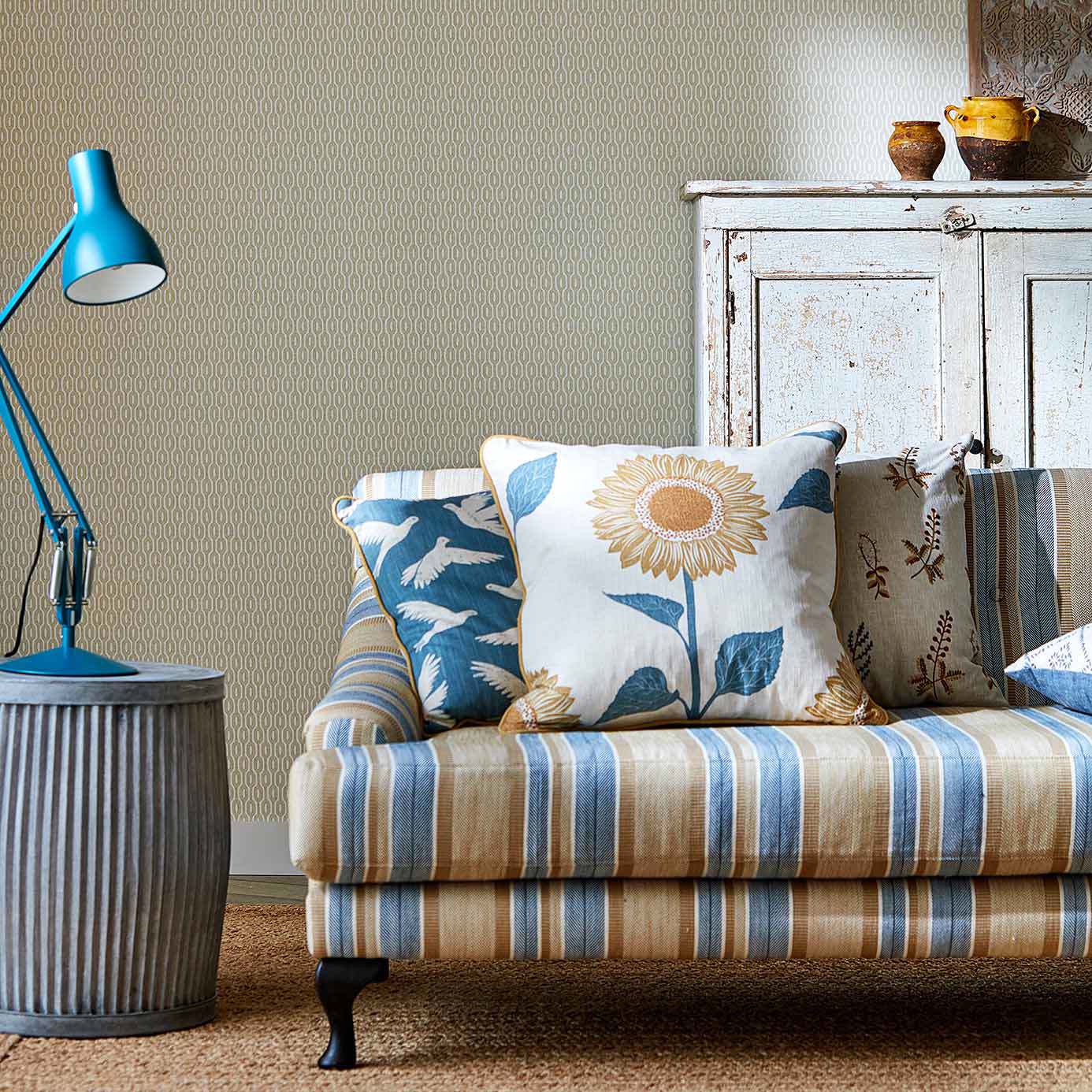 Hemp Wallpaper - Dijon - DHPO216367 - Sanderson