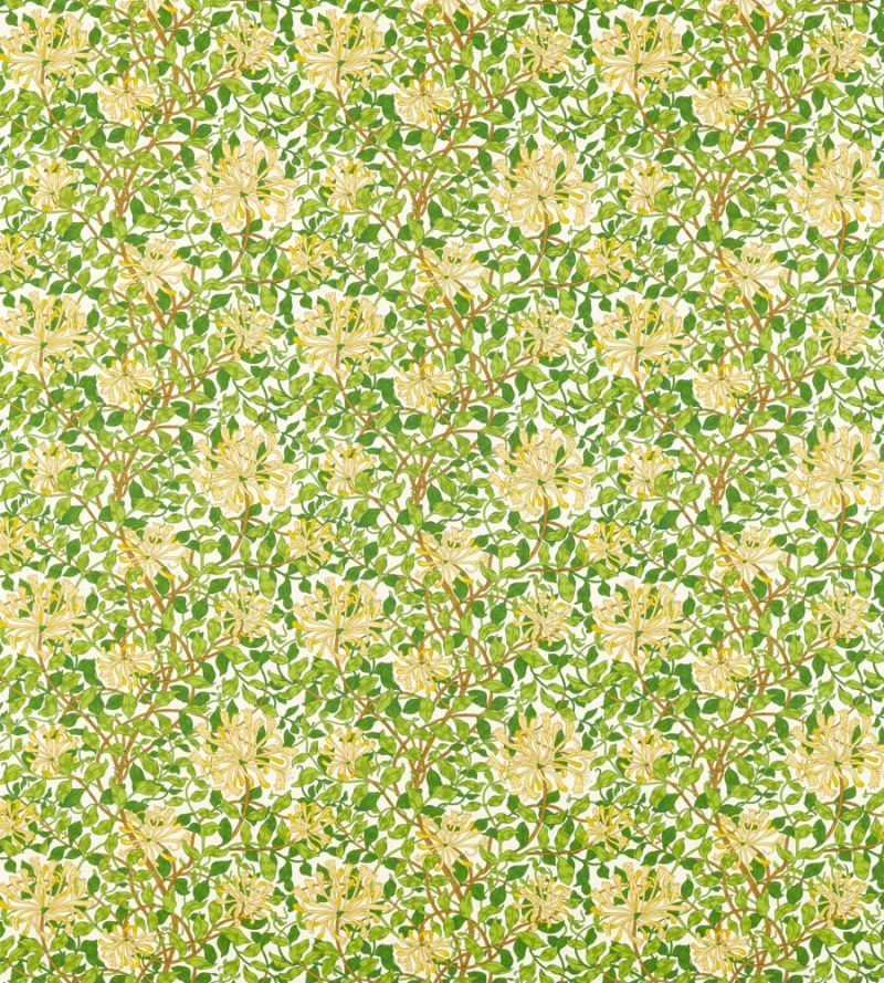 Honeysuckle Fabric - Cream/Chocolate - 226984 - Morris & Co