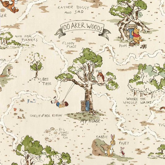 Hundred Acre Wood Wallpaper - Cashew - DDIW217291 - Sanderson