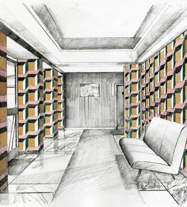 Impact Wallpaper - Muddy Amber/Tuscan Pink/Huntsman Green - ZPLW312980 - Zoffany