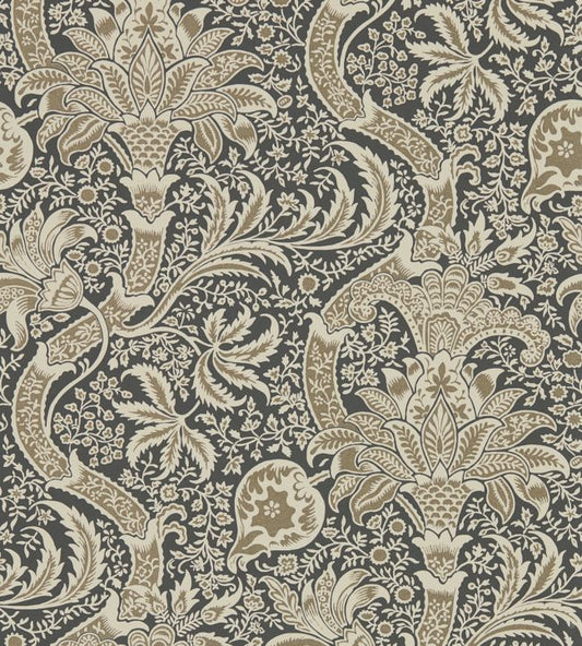 Indian Wallpaper - Charcoal/Nickel - 216445 - Morris & Co