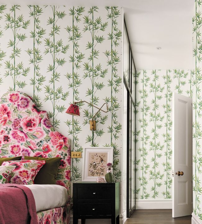 Isabella Wallpaper - Porcelain/Bamboo - HDHW112915 - Harlequin