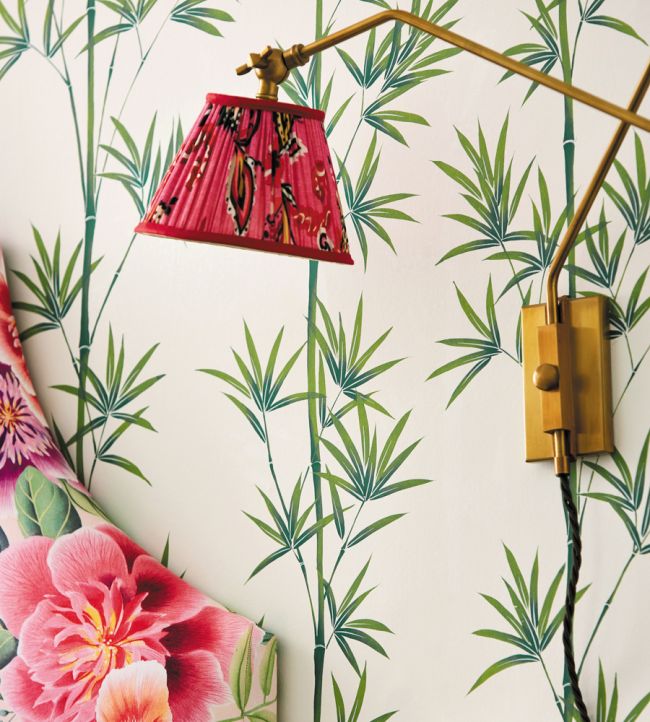 Isabella Wallpaper - Porcelain/Bamboo - HDHW112915 - Harlequin