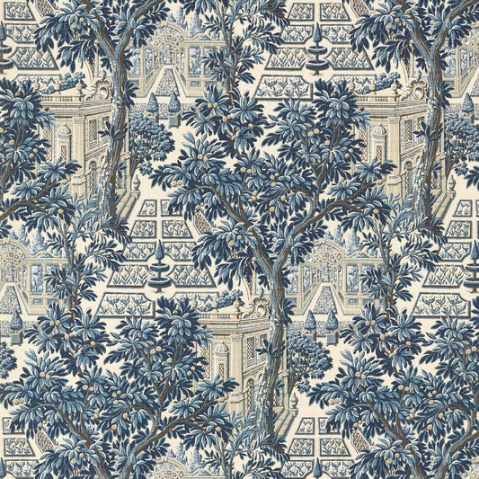 Italian Garden Wallpaper - Indigo - ZATW313052 - Zoffany