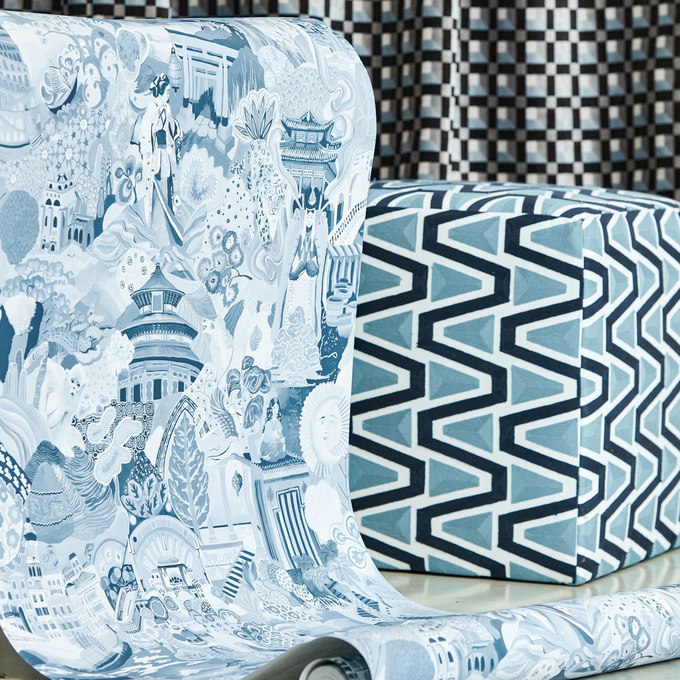 Journey of Discovery Wallpaper - Wild Water/Exhale - HQN3112920 - Harlequin